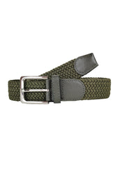 Elastic belt with silver closure
